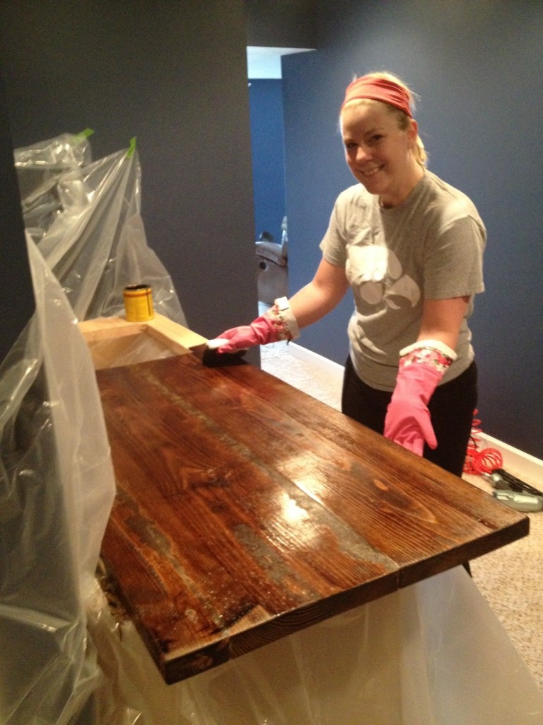 staining countertop